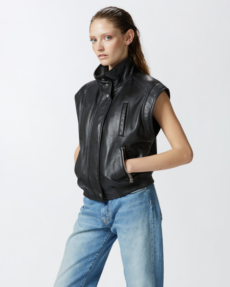 PINKO NAPPA LEATHER BIKER JACKET outlook