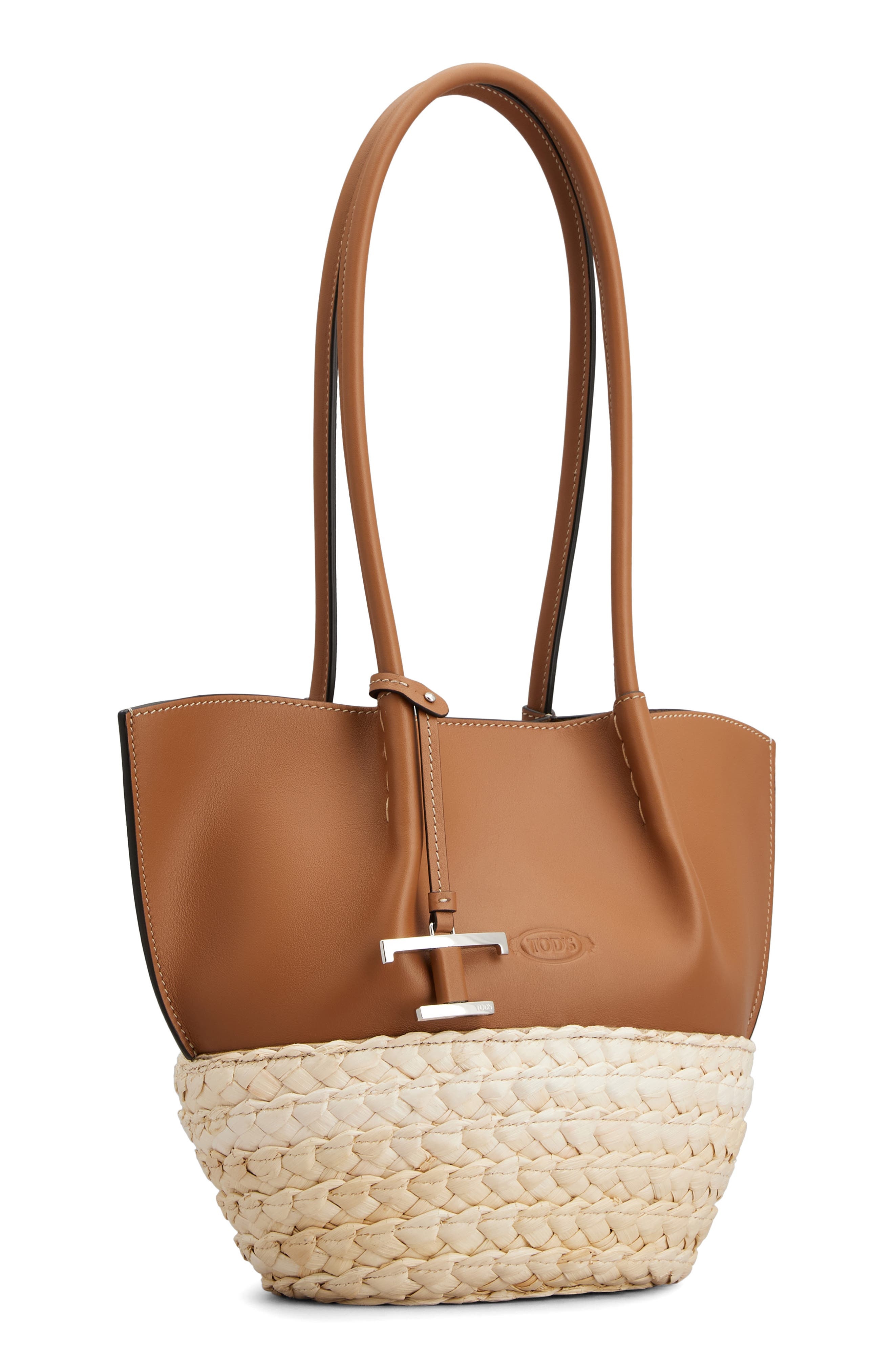 Tod's Small Bux Mixed Media Shopper in Kenia/Naturale at Nordstrom - 3