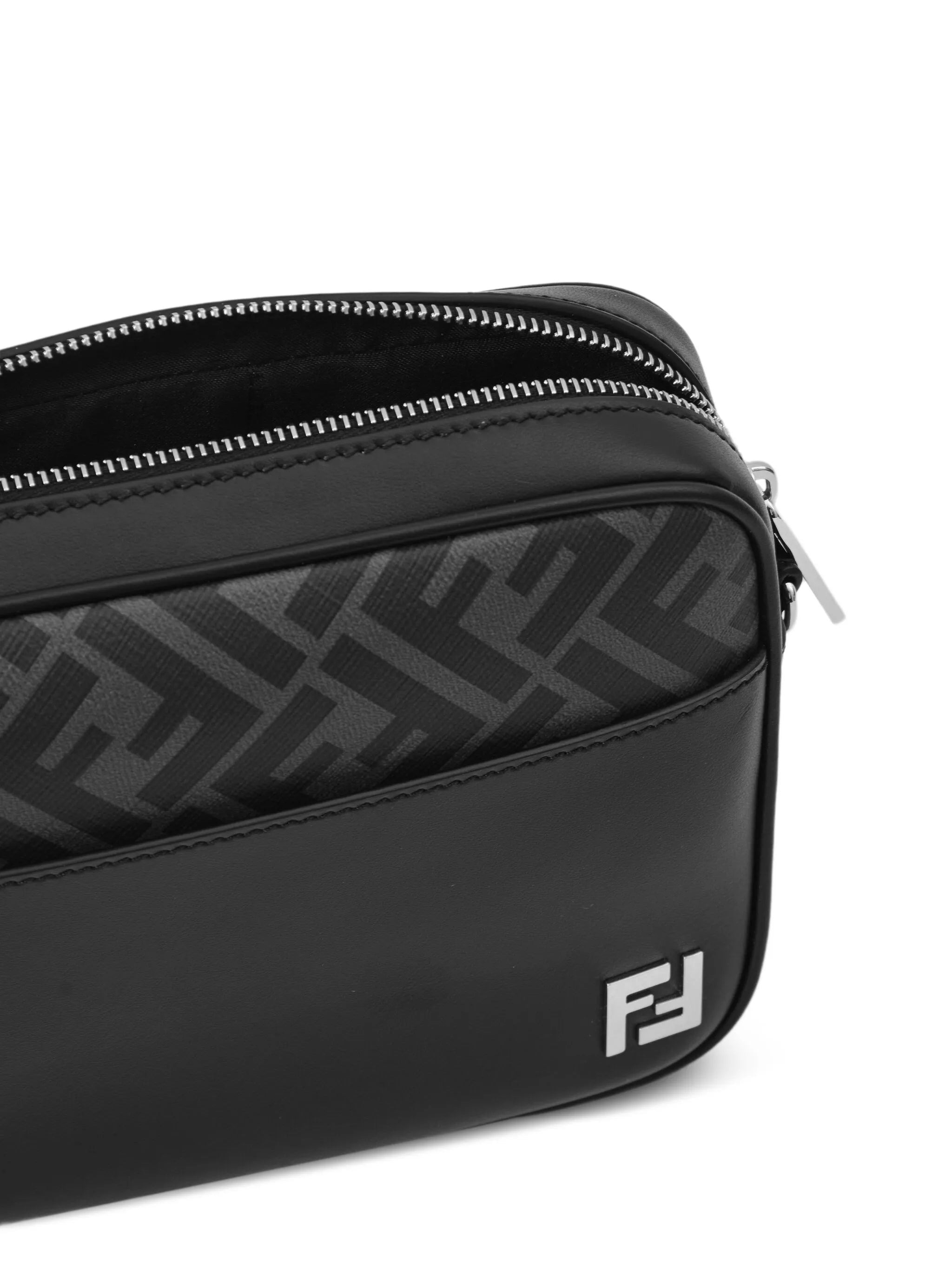 Fendi Logo Leather Messenger Bag - 4