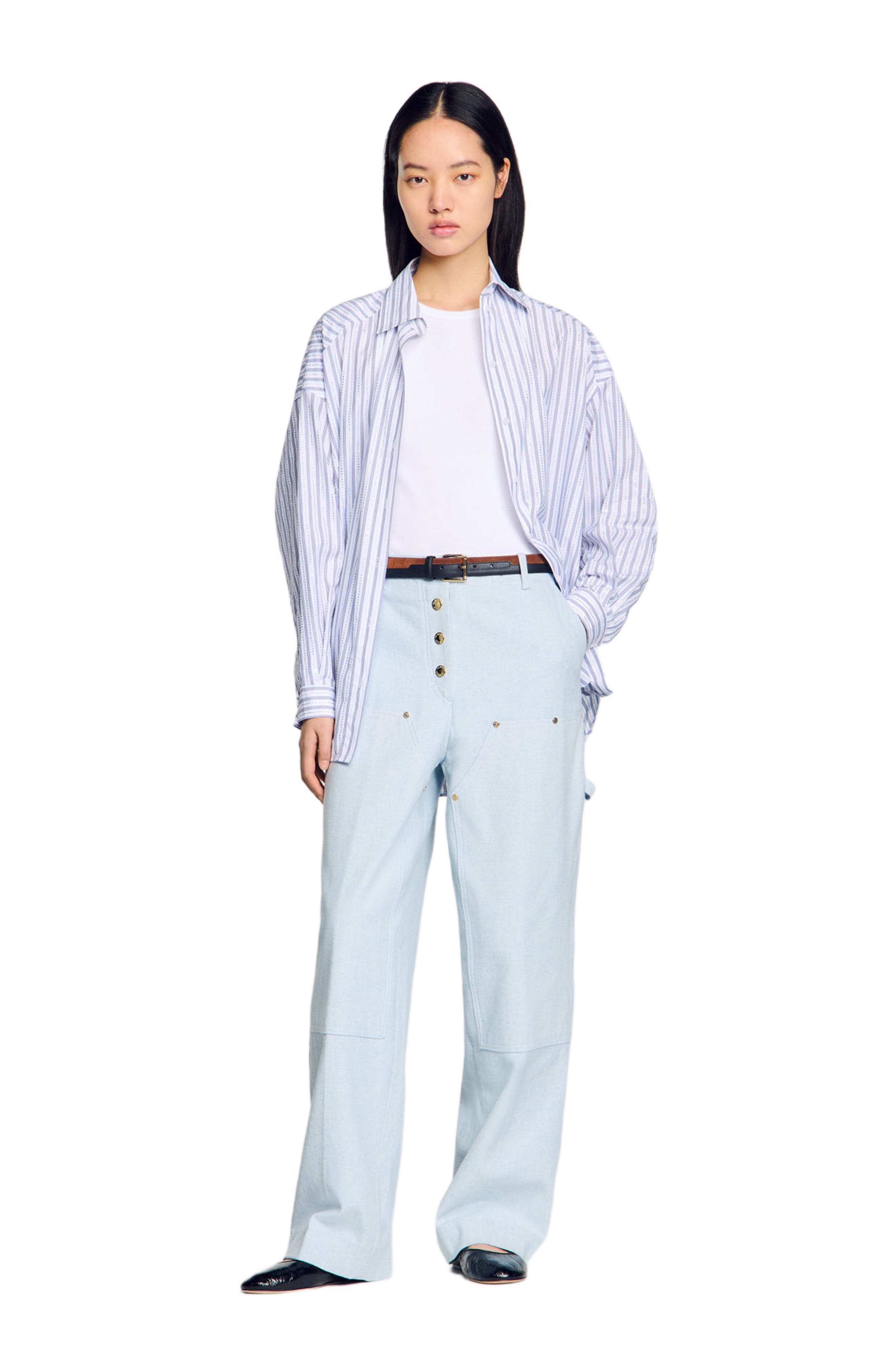 SANDRO Carpenter jeans in Light Blue at Nordstrom - 6