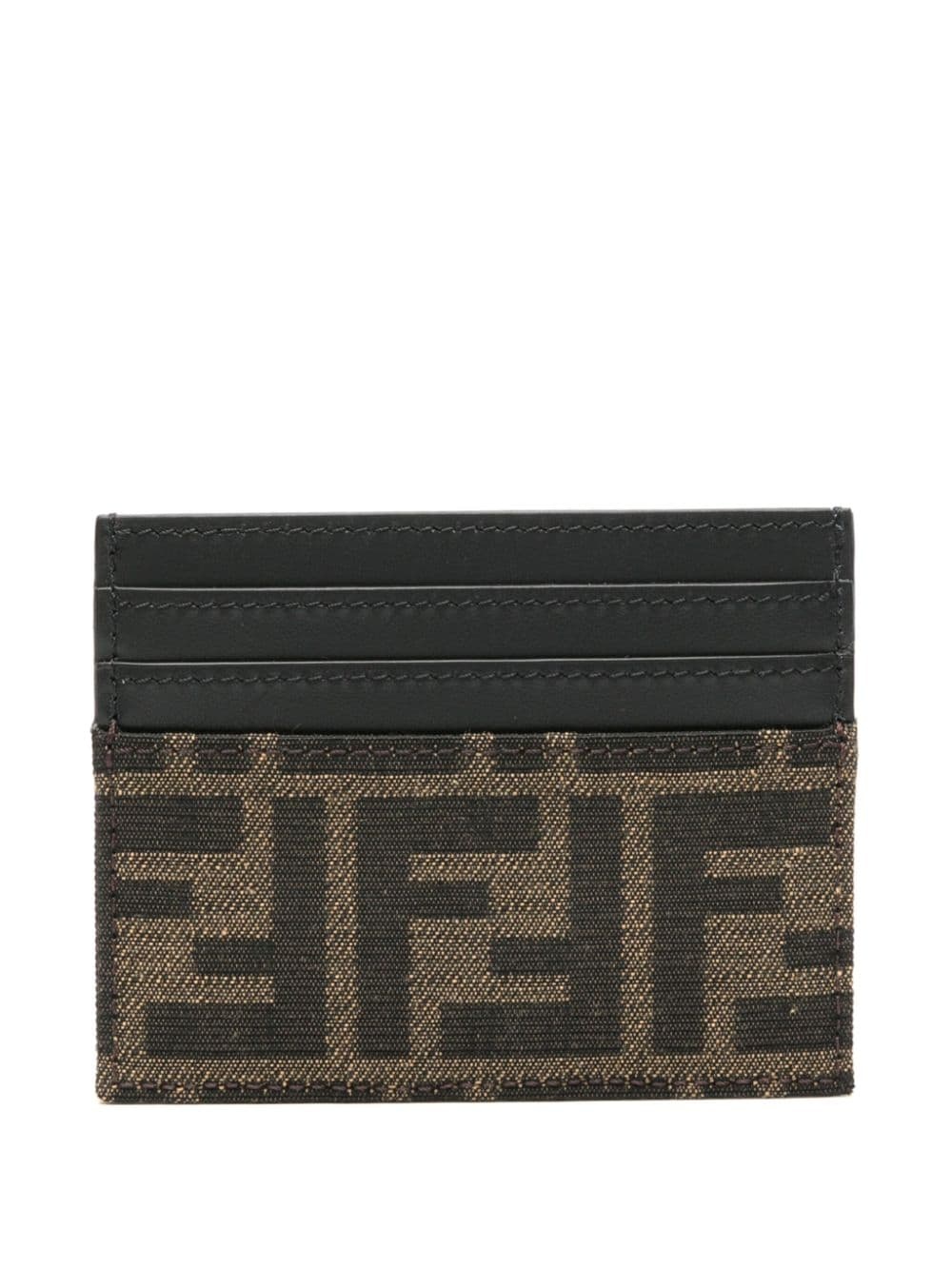 FF-jacquard leather card holder - 2