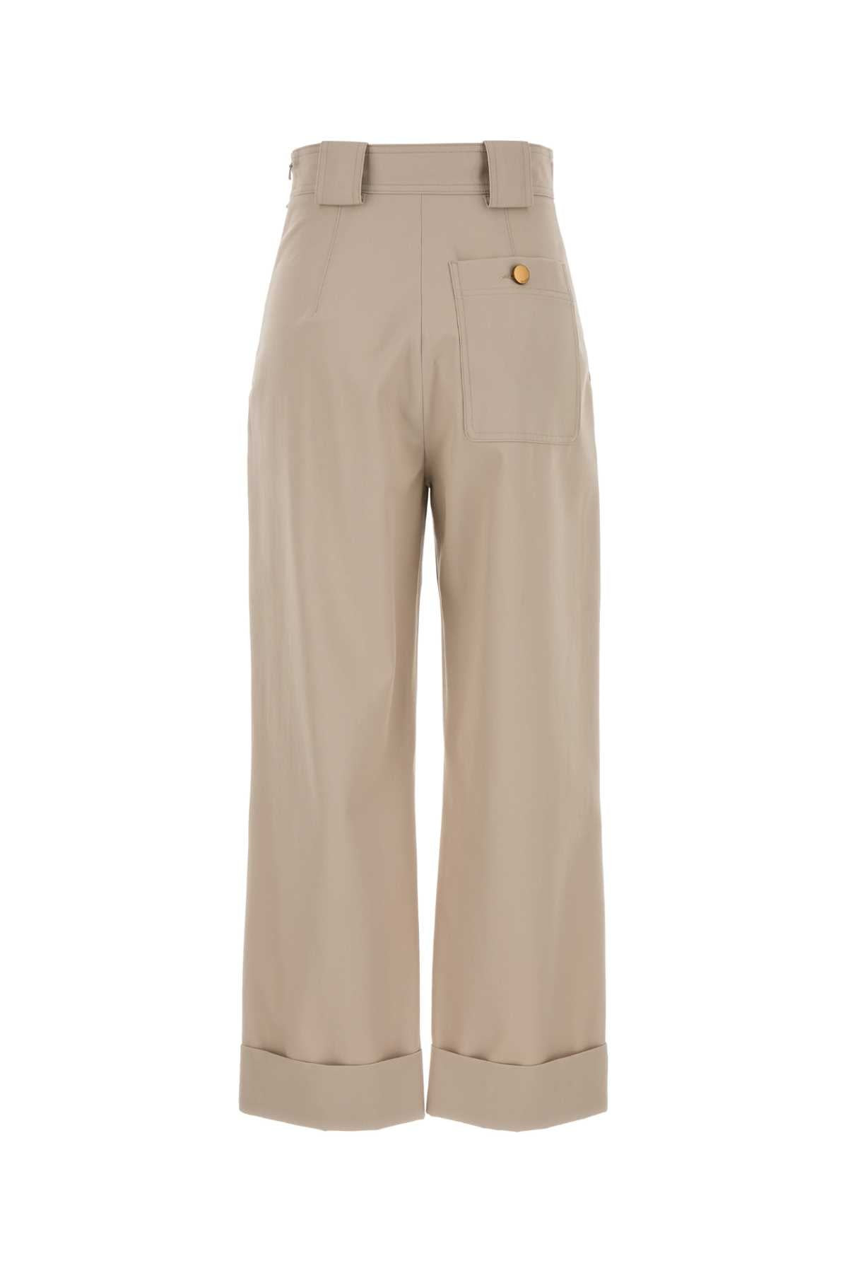 Max Mara Women Sand Cotton Pant - 2