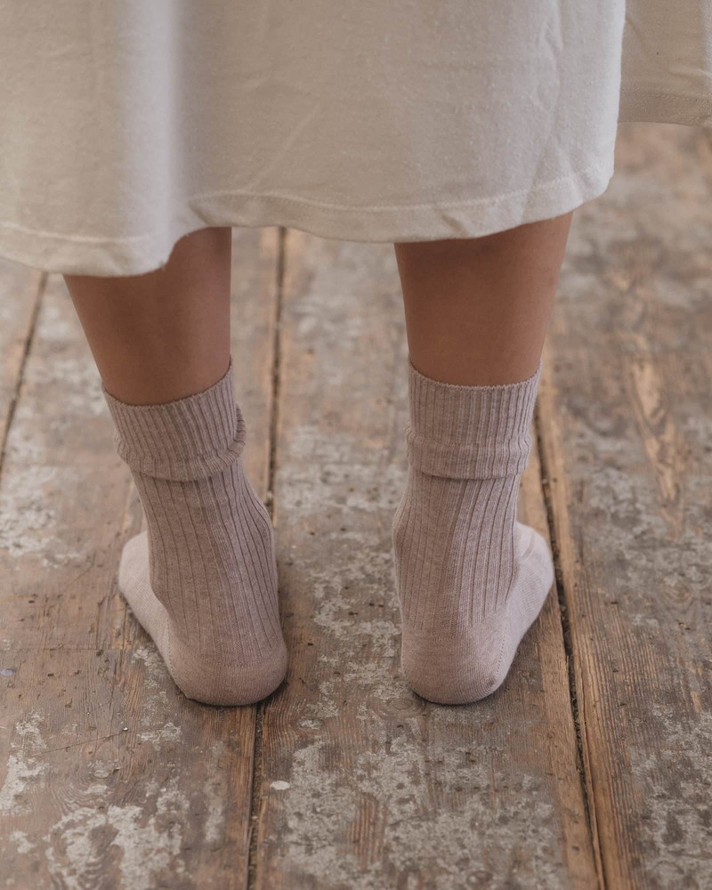 Rib Overankle Socks - Organic Cotton Rib 3