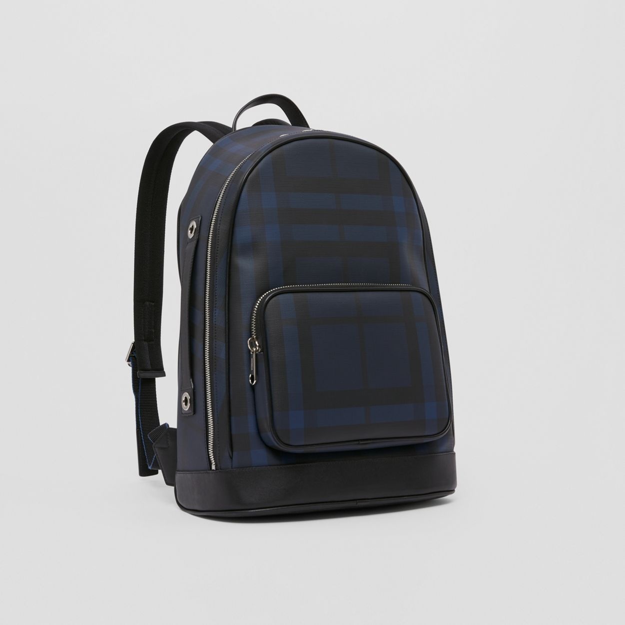 London Check and Leather Backpack - 9