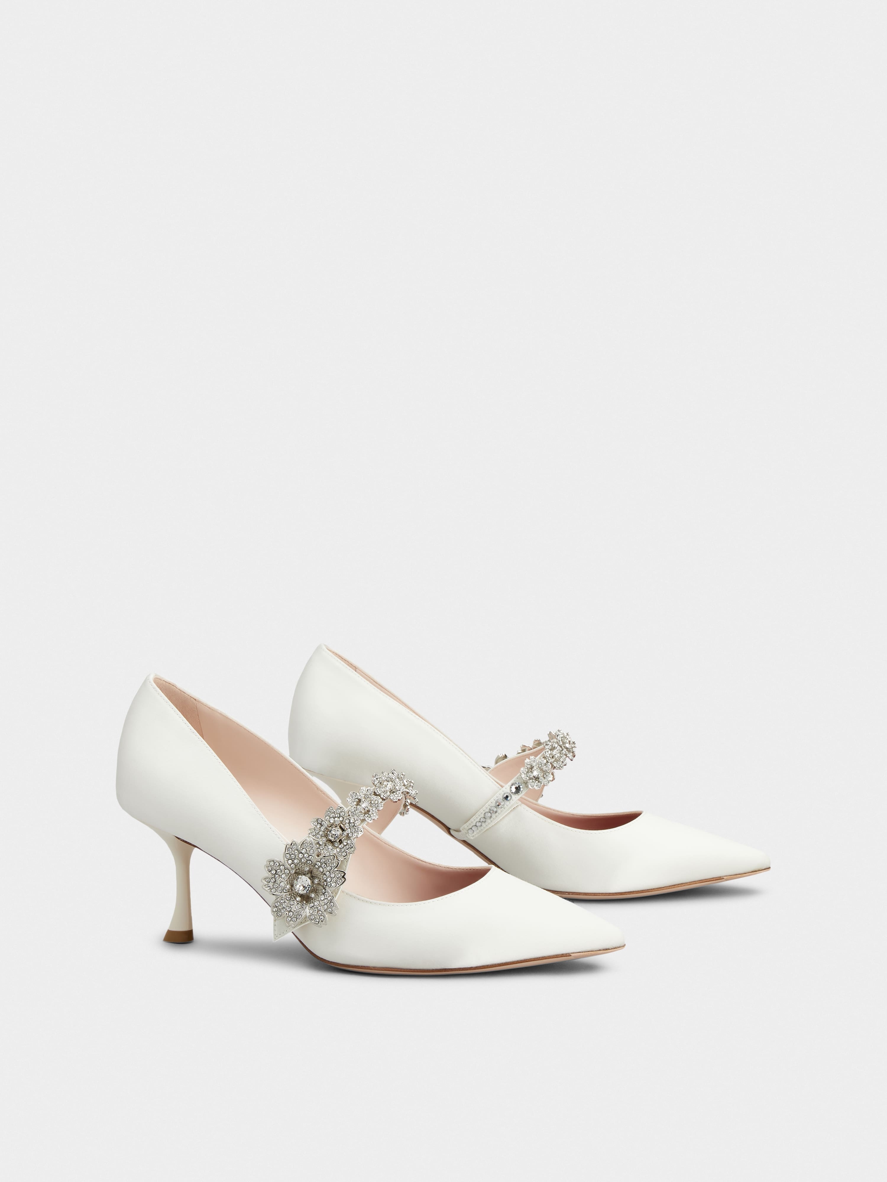 Bouquet Flower Babies Pumps in Satin - 2