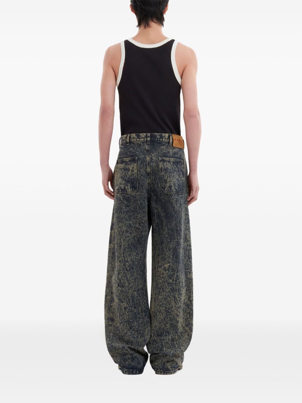 distressed-effect wide-leg jeans - 4
