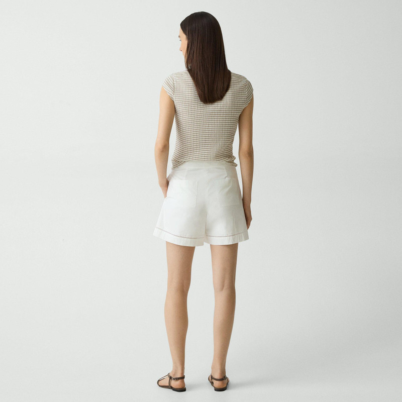 Theory Eyelet Short in City Poplin outlook