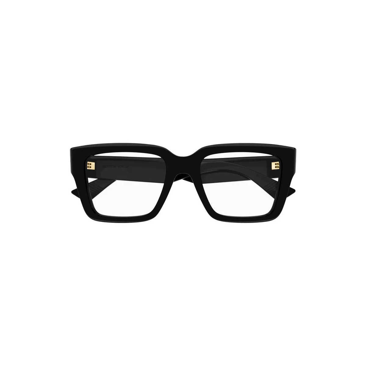 RECTANGULAR SQUARE EYEGLASSES (SHINY BLACK) - 1