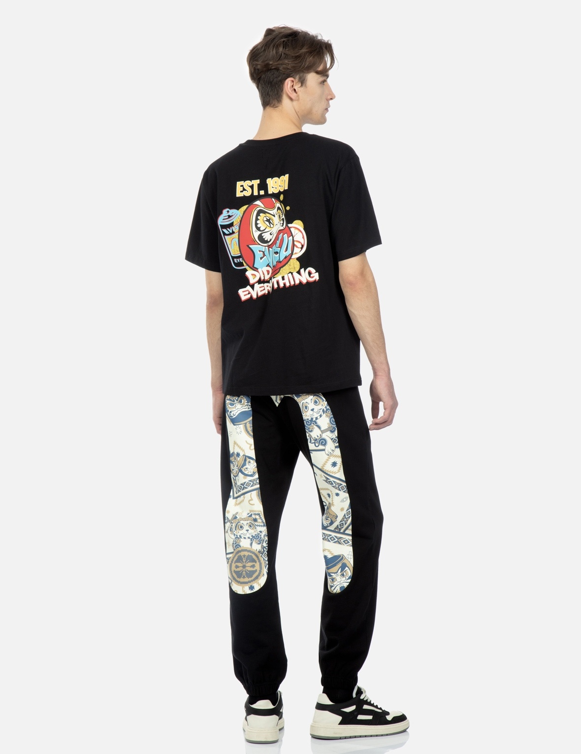 NOMADIC PATTERN AND DARUMA DAICOCK PRINT SWEATPANTS - 3