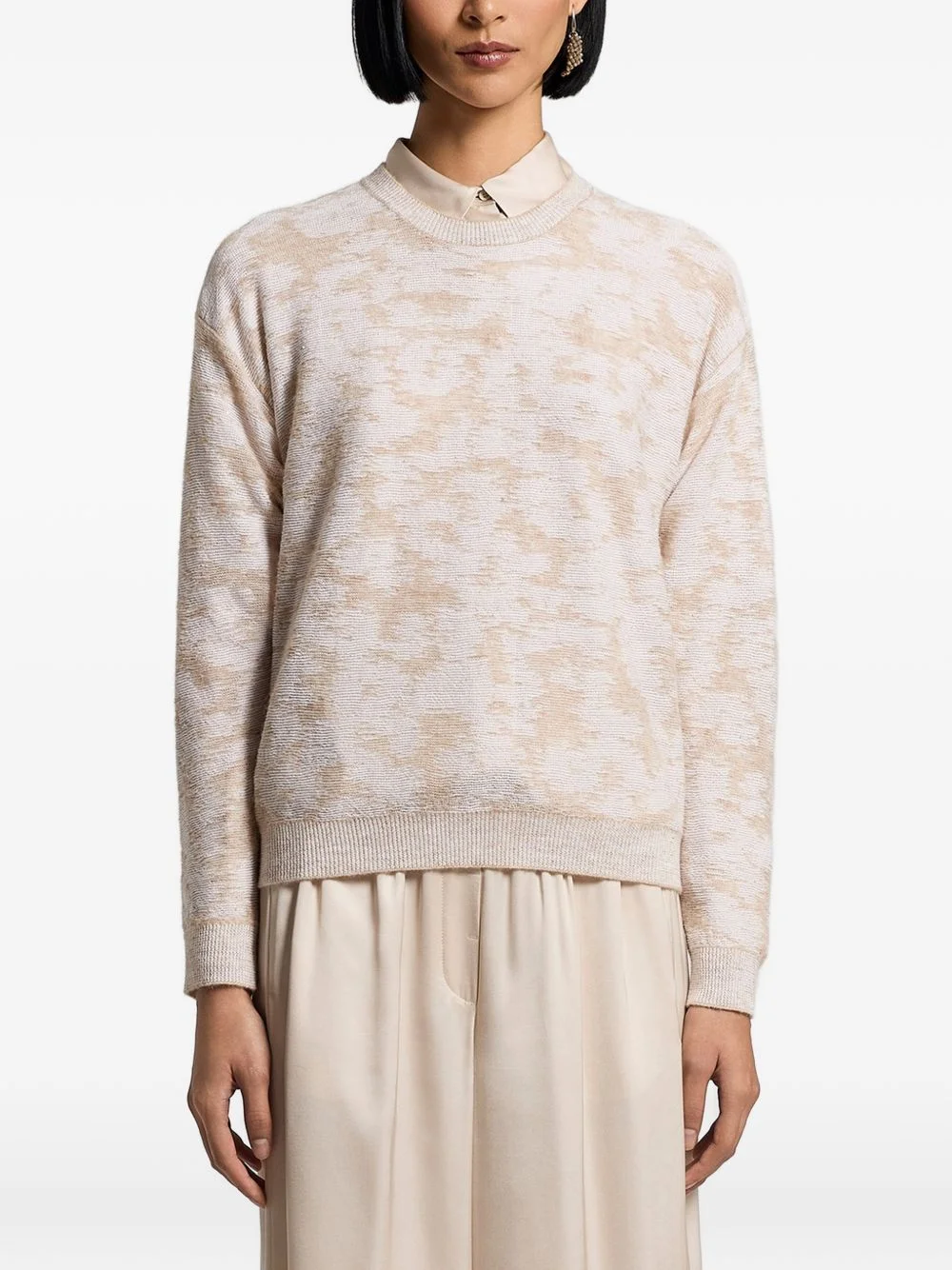 sequinned patterned sweater - 1