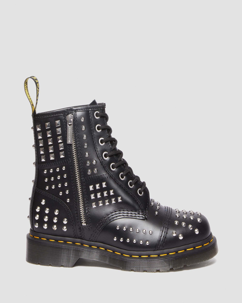 1460 Studded Zip Atlas Leather Lace Up Boots 1