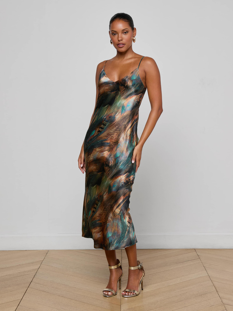 L'AGENCE Seridie Silk Slip Dress outlook