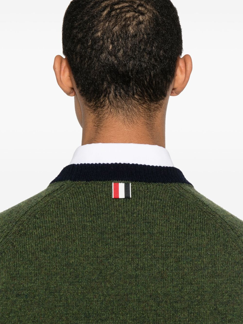 4 Bar Stripe shetland wool sweater - 5