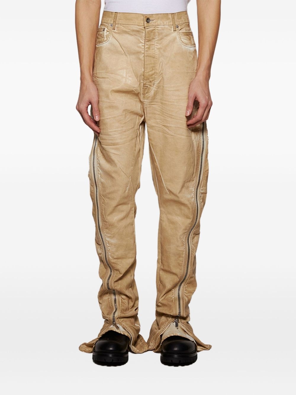 zip-detail jeans - 3