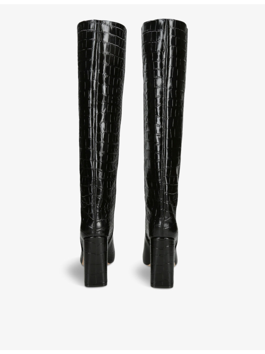 Anja croc-effect leather knee-high boots - 3