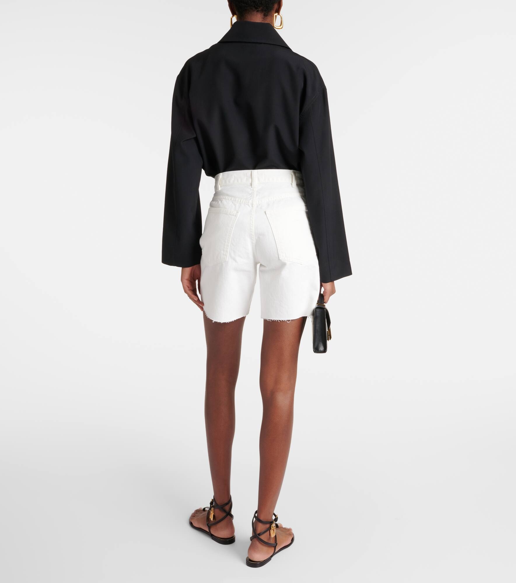 Russel high-rise denim shorts - 3
