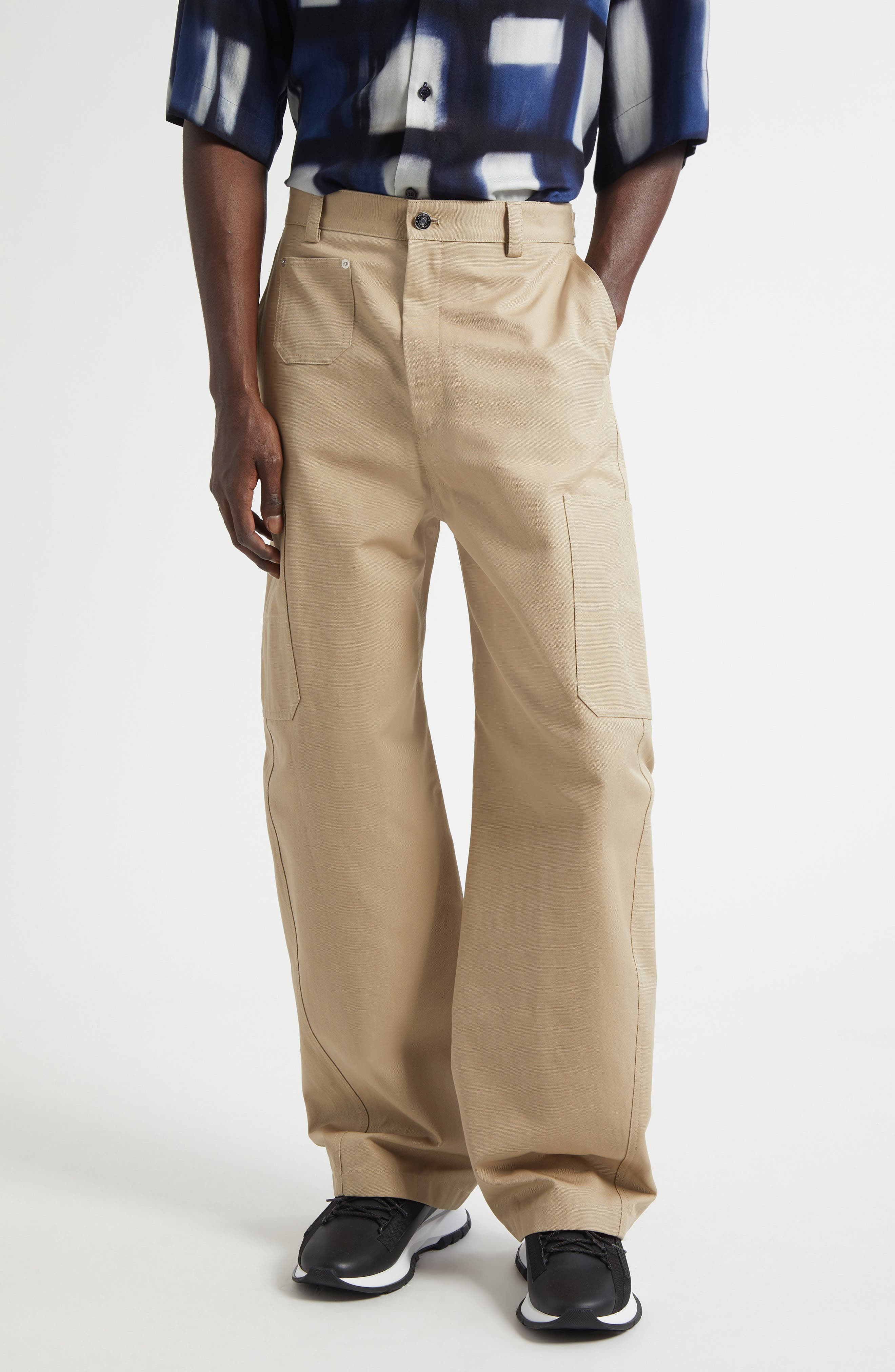 Givenchy Cotton Canvas Cargo Pants in Beige at Nordstrom - 1
