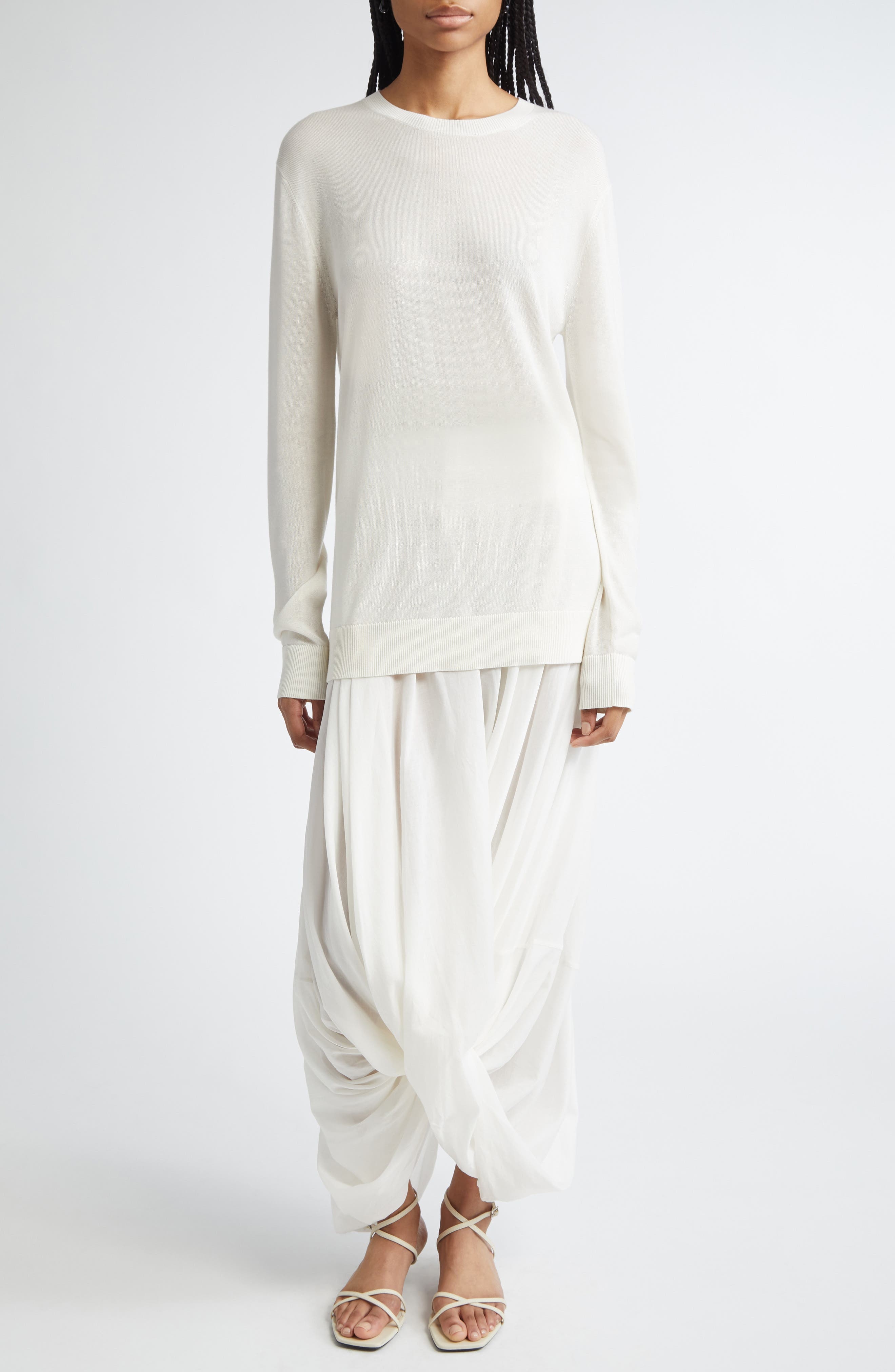 TOTEME Cocoon Maxi Skirt in White at Nordstrom - 2