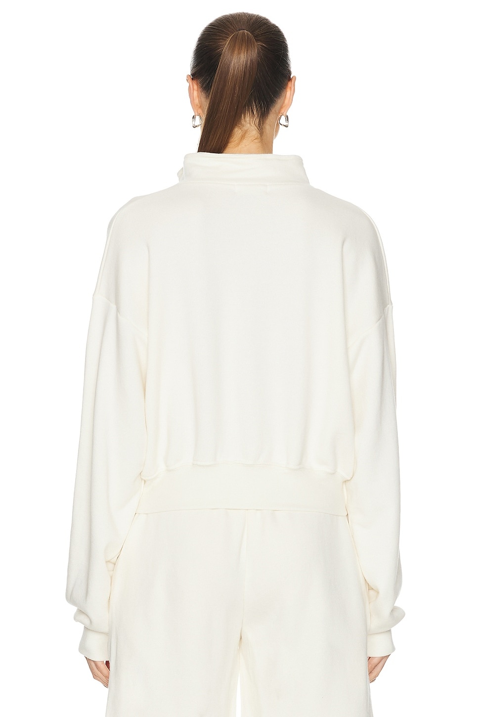 Cropped Half Zip Sweatshirt - 3