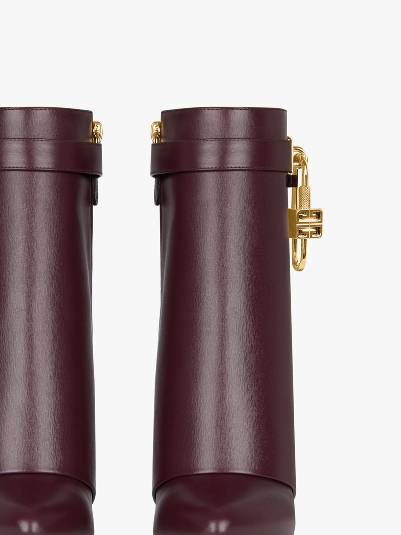 SHARK LOCK ANKLE BOOTS IN LEATHER 6