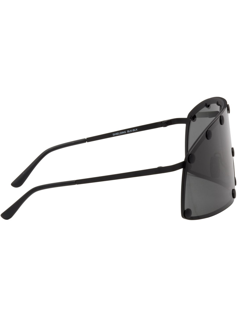 Rick Owens Black Temple Shielding Sunglasses outlook