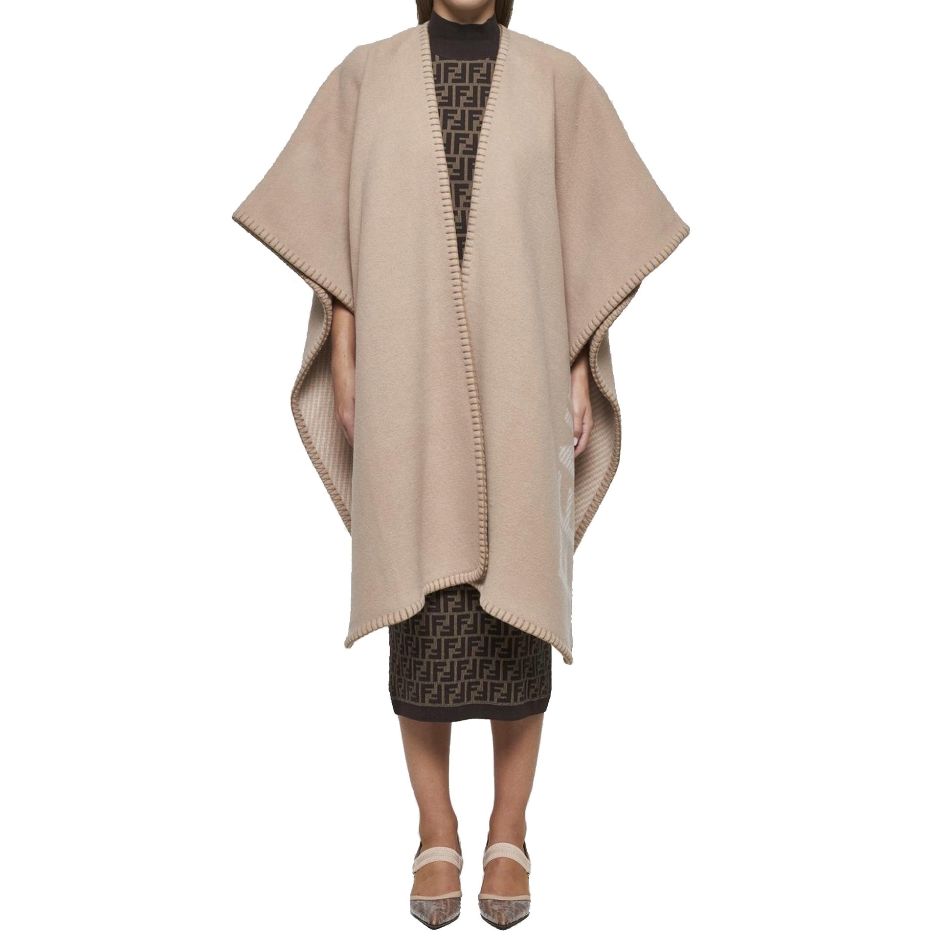 FENDI Fendi Wool And Cashmere Poncho Women | luosophy