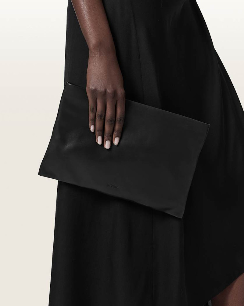ALLSAINTS BETTINA LEATHER CLUTCH BAG outlook