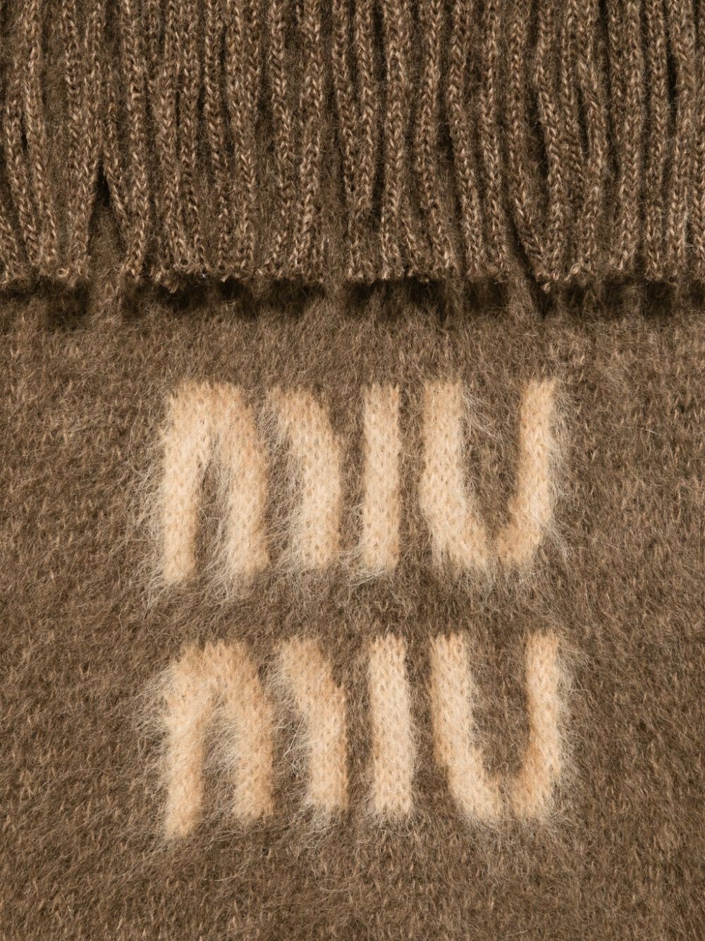intarsia-logo scarf - 2