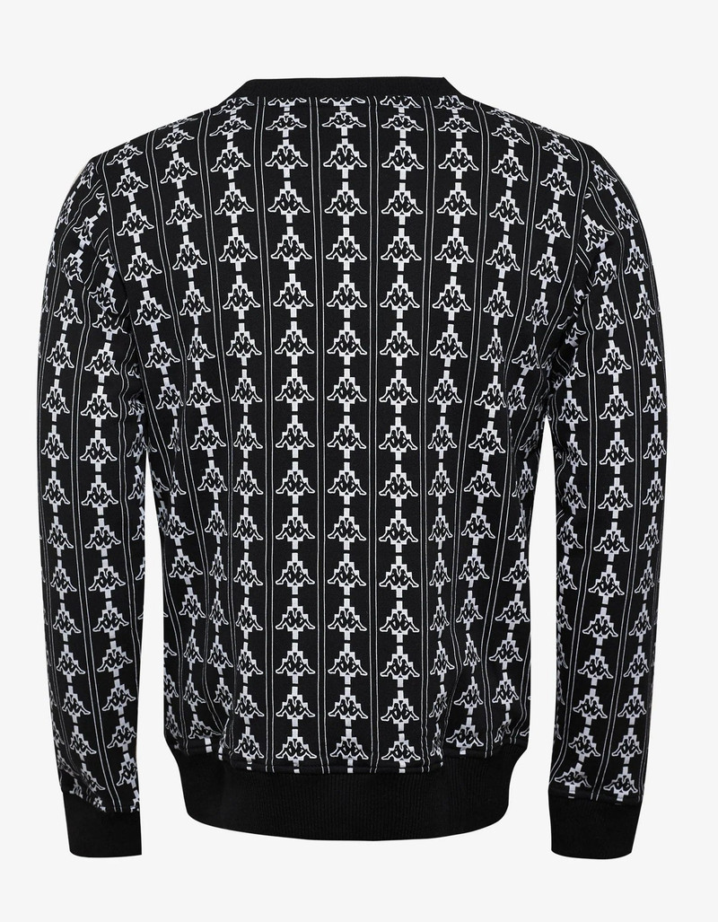 Marcelo Burlon County Of Milan Marcelo Burlon x Kappa All-Over Logo Black Sweatshirt outlook