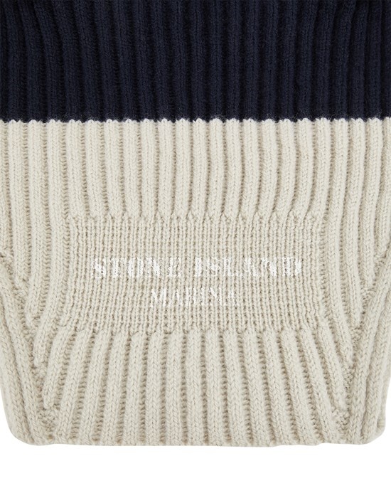 N02XD STONE ISLAND MARINA_PRINTED PURE WOOL FULL RIB BLUE - 4