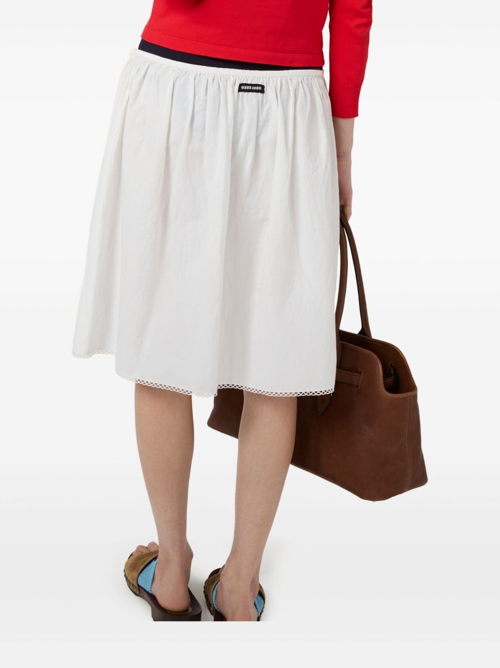 logo-print midi skirt - 3