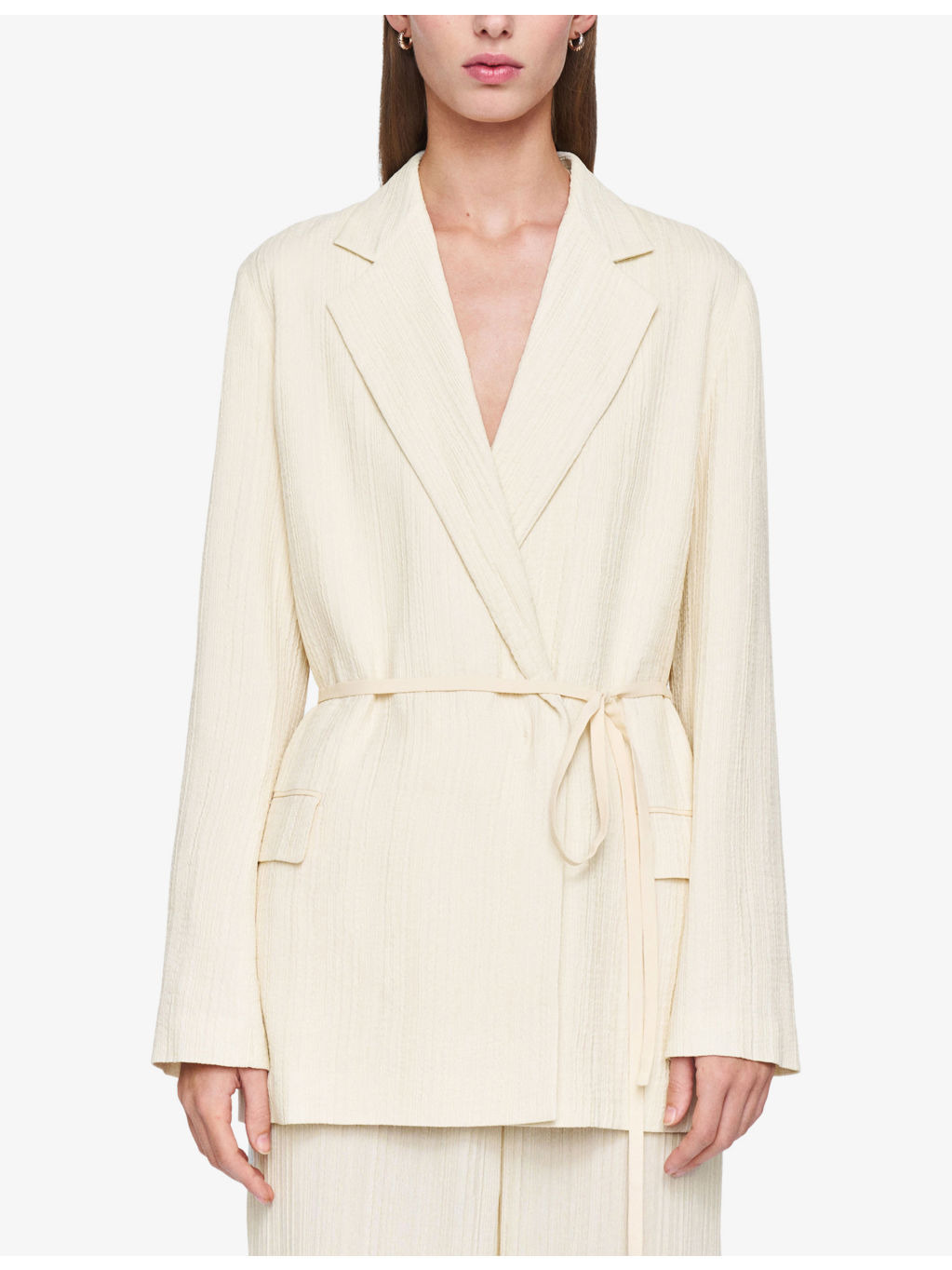 Amelot Pleated-Texture Silk-Blend Blazer - 3