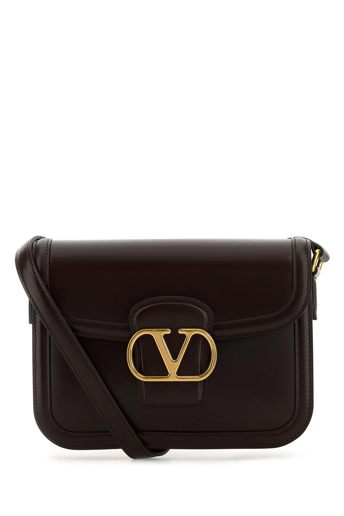 Chocolate leather 9TO5 shoulder bag - 1
