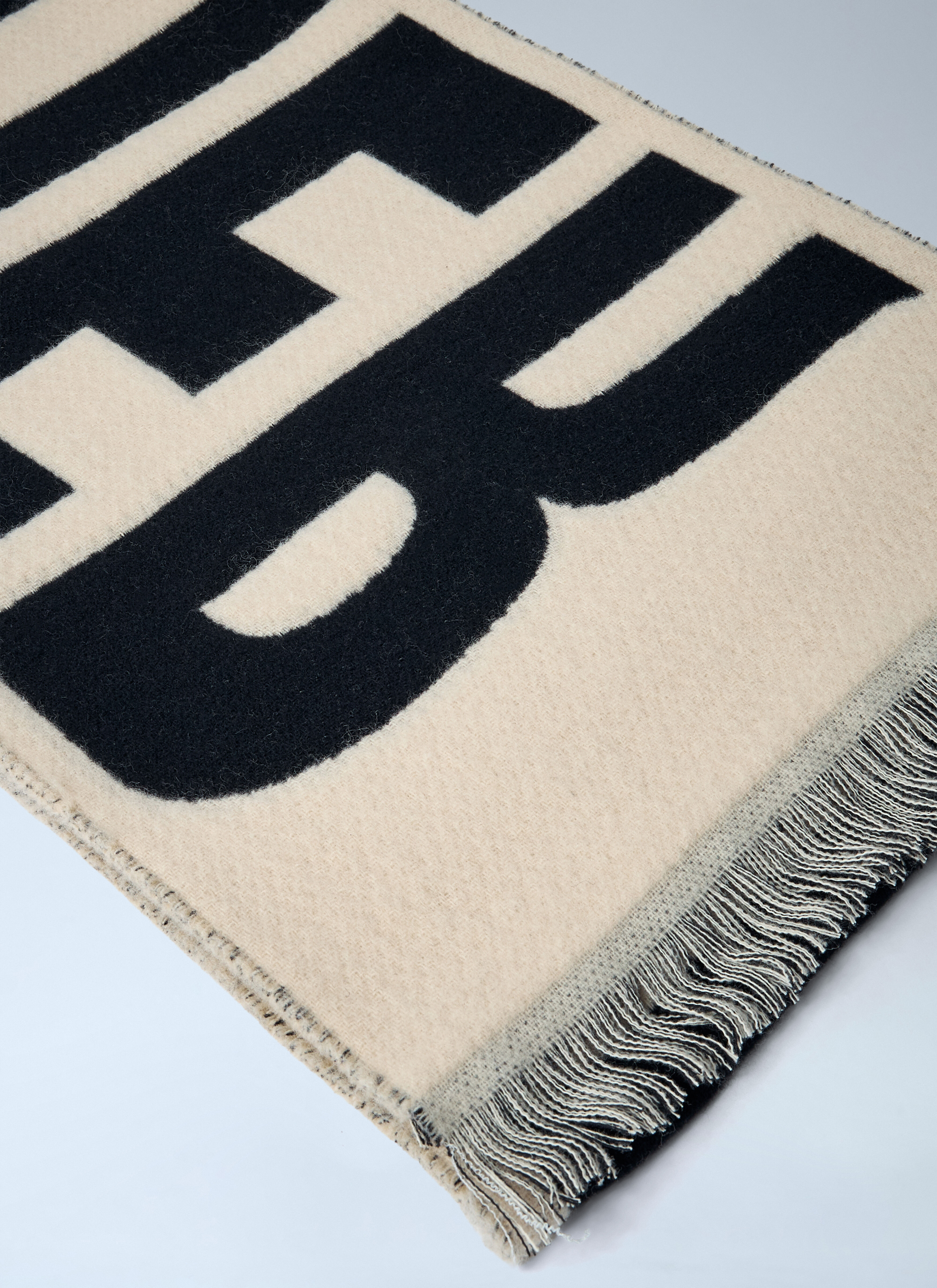 Logo Motif Wool Scarf - 3