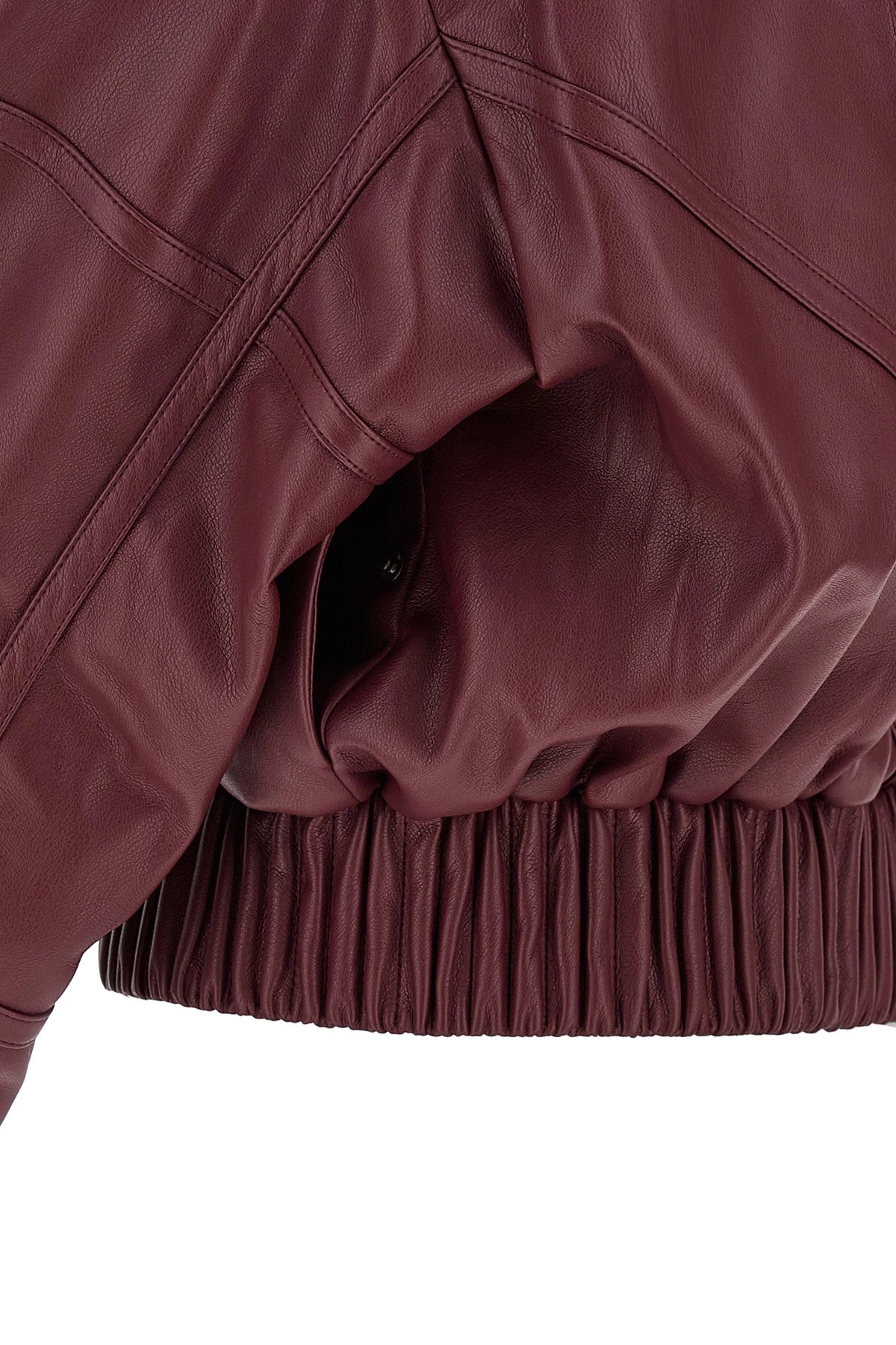 Leather effect bomber jacket - 5