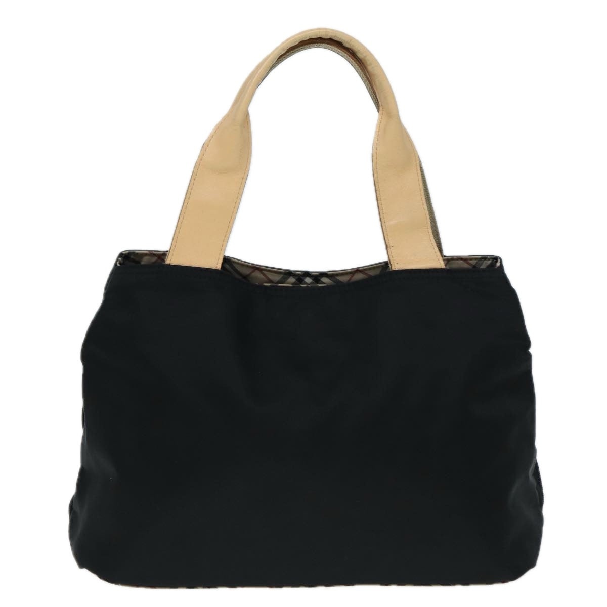 Burberry Tote Bag Nylon Silver Black - 2
