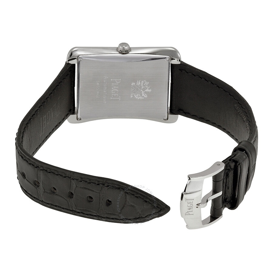 Piaget Black Tie Emperador Silver Dial Black Leather Watch G0A33069 - 3