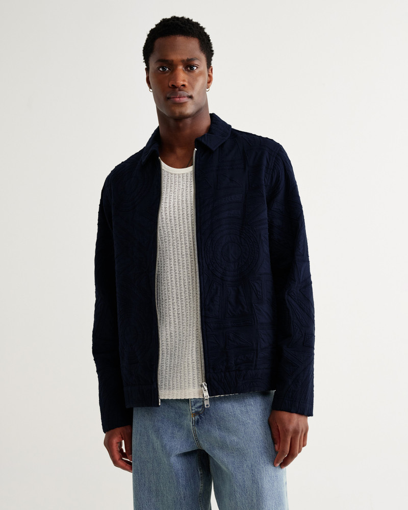 Wax London Park - Navy Tonal Applique Jacket outlook