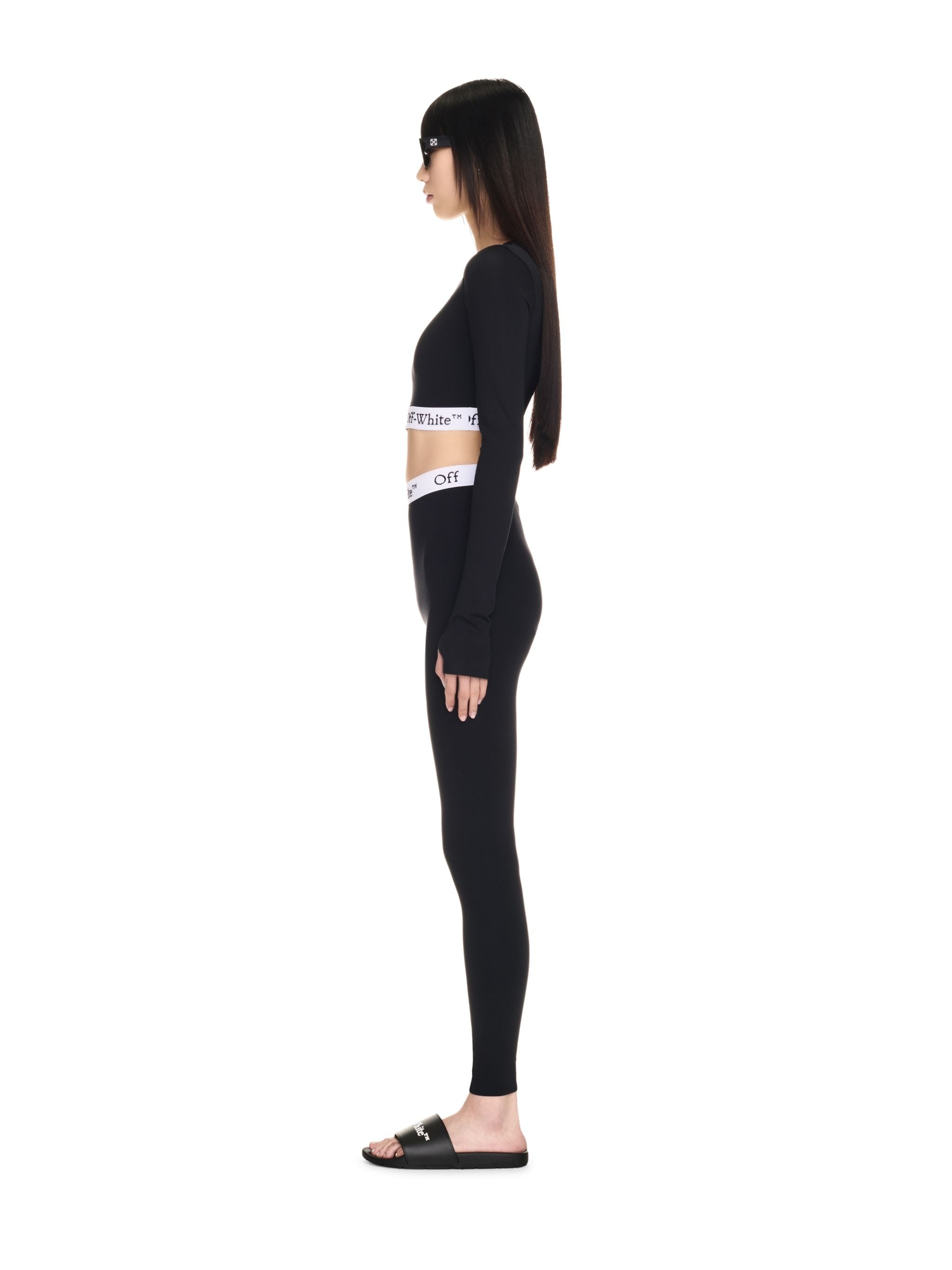 Logoband L/s Zipped Crop Top - 3