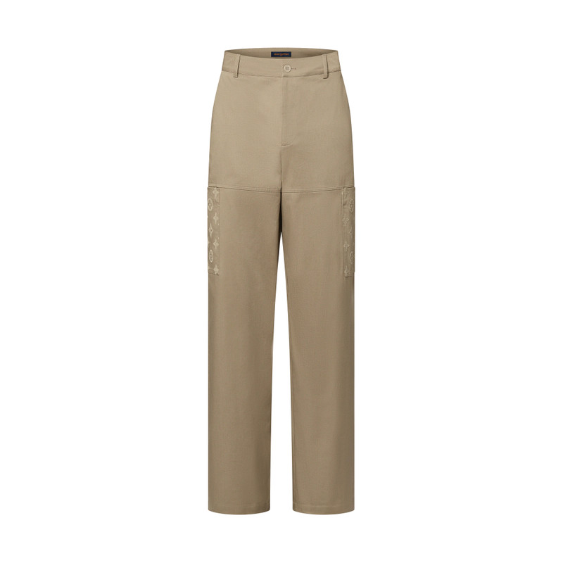 Flocked Cotton Workwear Pants 1