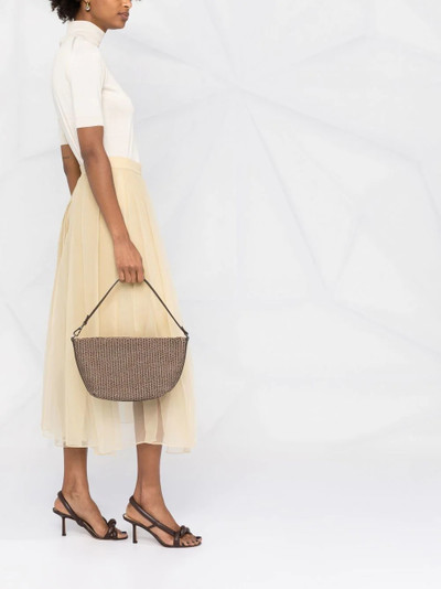 Brunello Cucinelli raffia-effect shoulder bag outlook