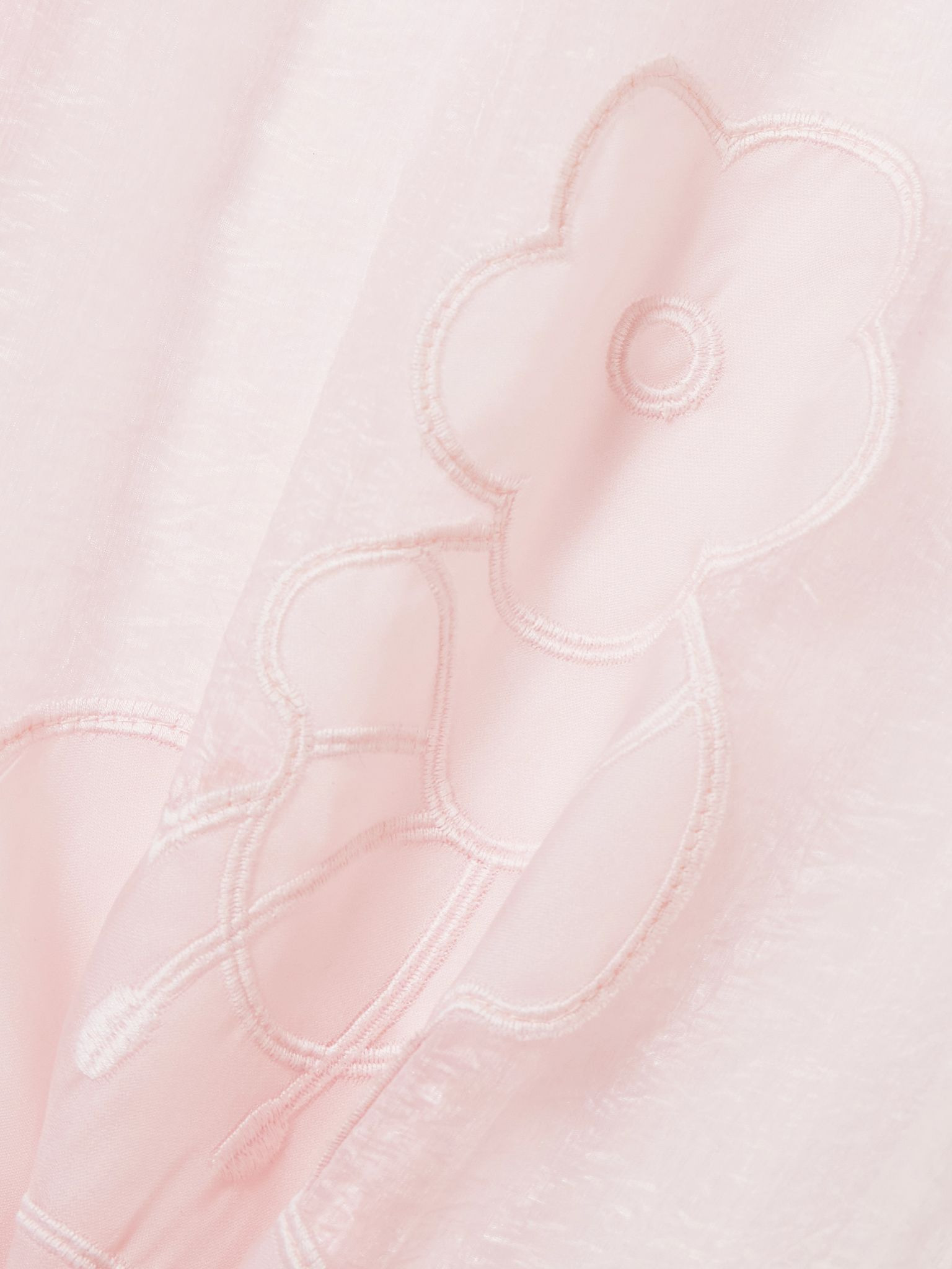 Bambi appliquéd crinkled-organza midi skirt Pink - 4