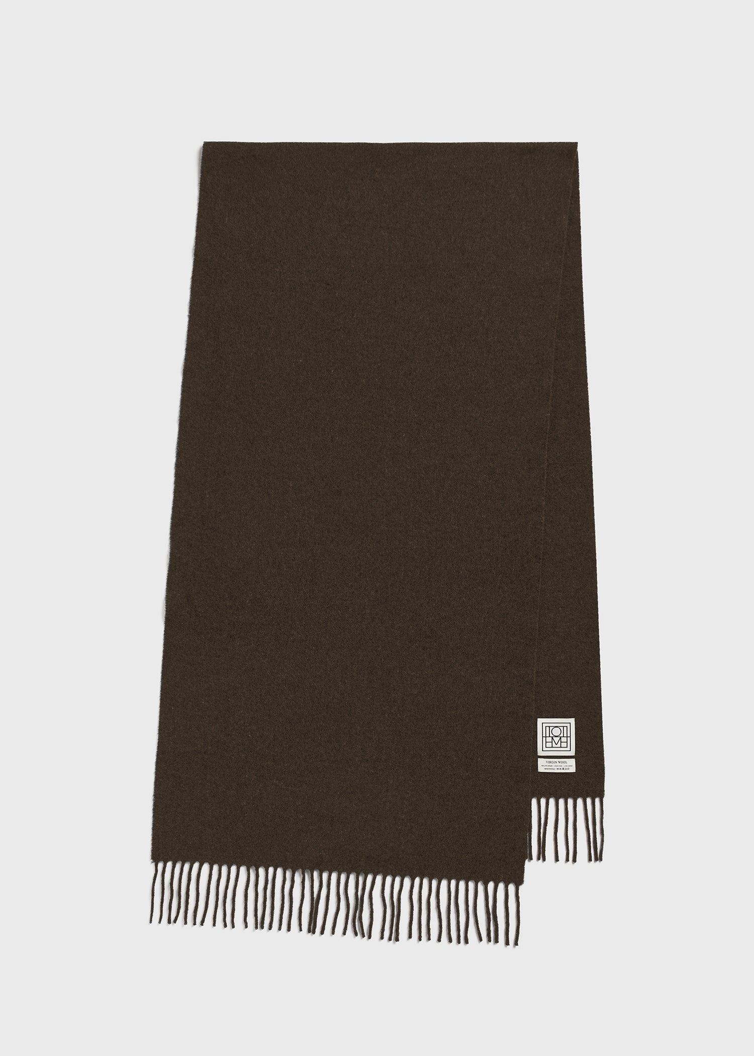 Classic wool scarf washed brown - 7
