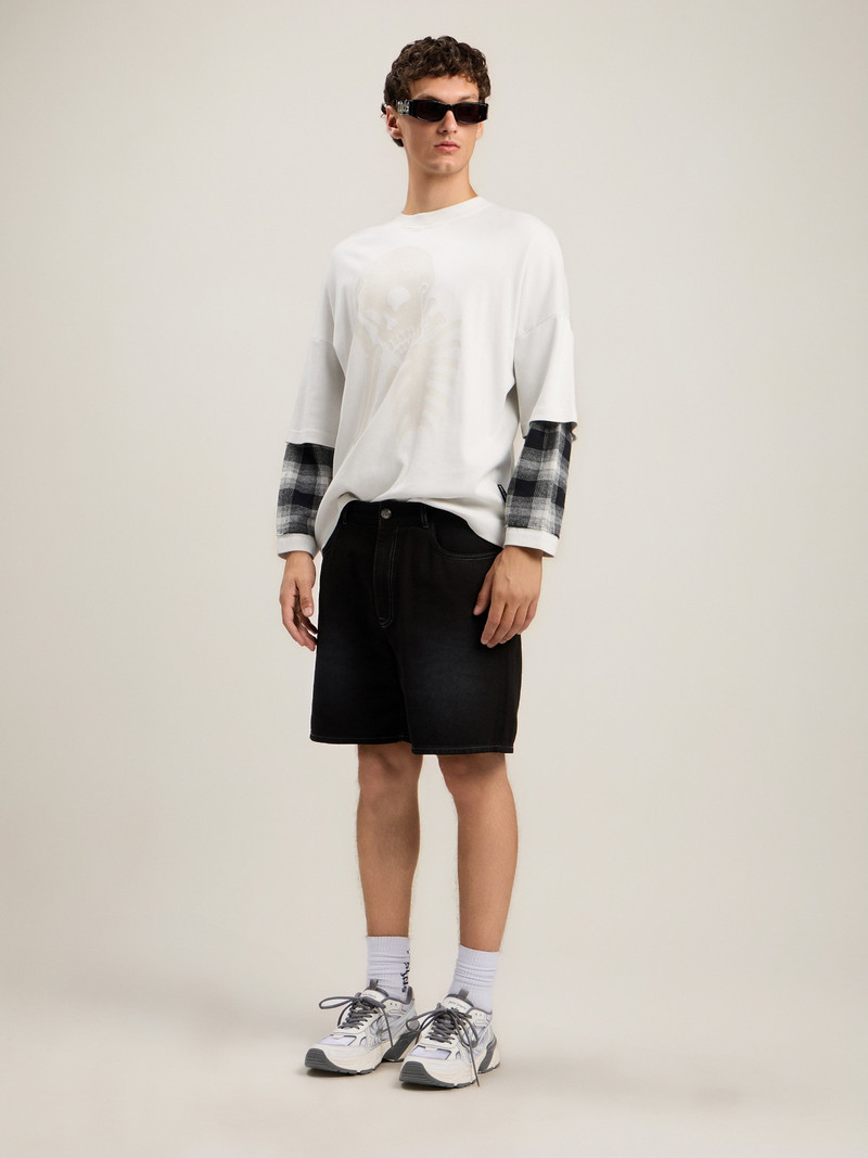 Skull Double Long-Sleeved Shirt 1