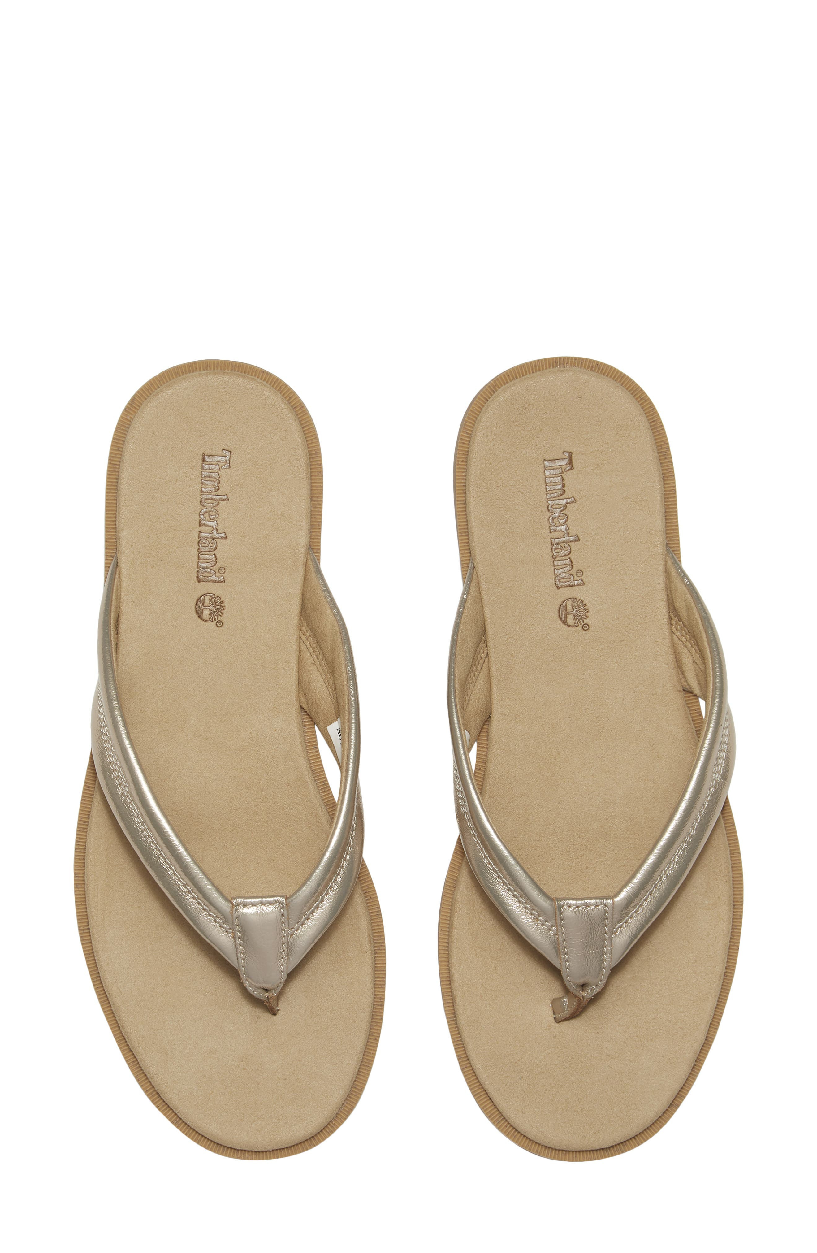 Timberland Calista Bay Flip Flop in Gold Metallic at Nordstrom - 4