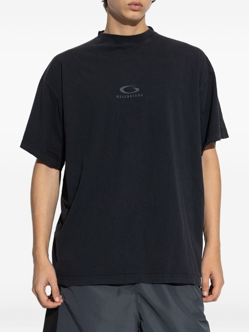 BALENCIAGA Loop Sports Icon logo-print T-shirt outlook