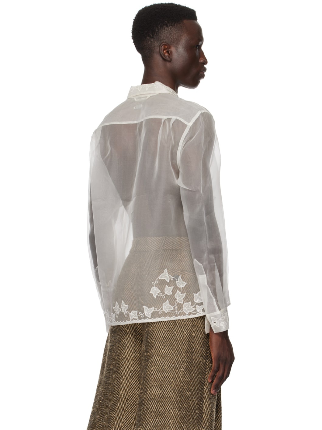 White Ivy Appliqué Shirt - 3