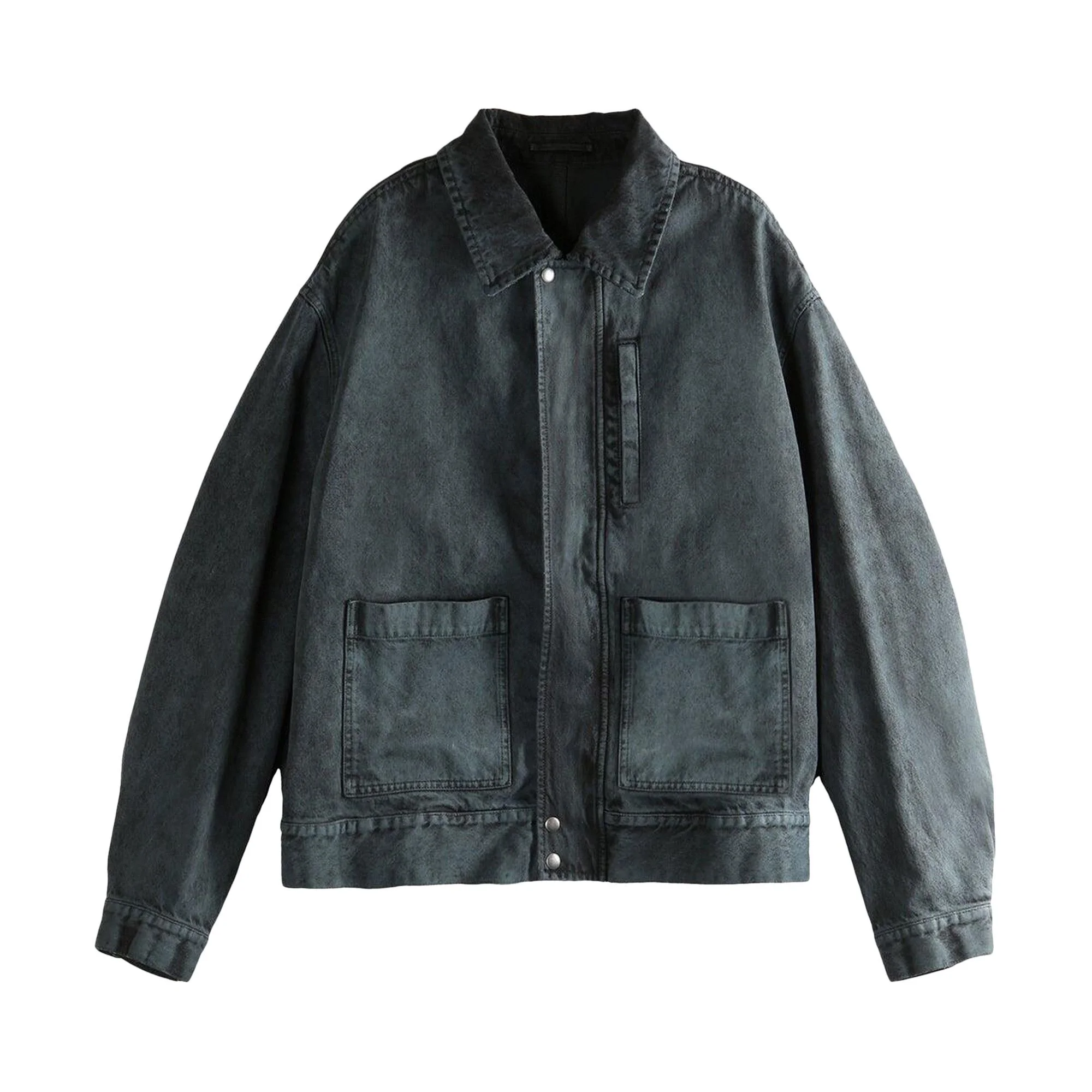 Dries Van Noten Denim Bomber Jacket 'Petrol' - 1