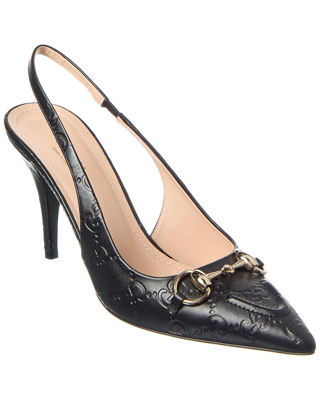 Gucci Horsebit Leather Slingback Pump - 1