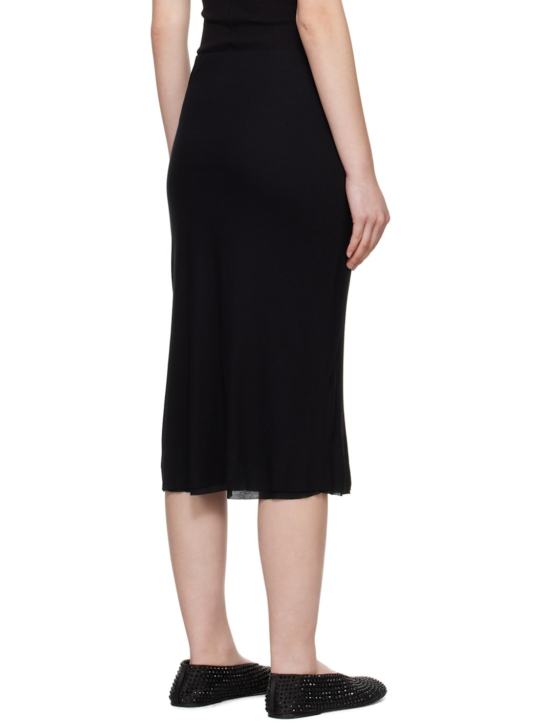 Black 'The Leema' Midi Skirt - 3